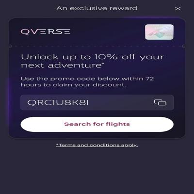Up to 10% off Qatar Airways